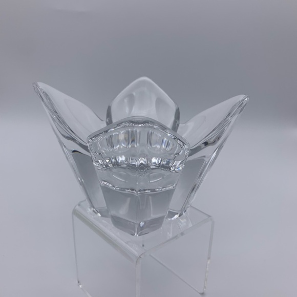 Orrefors (Signed) Crystal Lotus Design Votive/Bowl -Vintage Made in Sweden - Picture 5 of 10